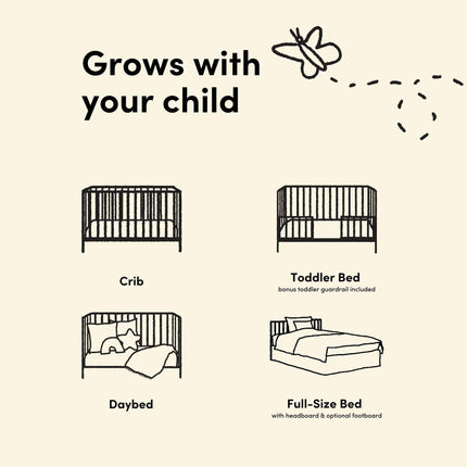 Storkcraft® Santorini® Deluxe 5-in-1 Convertible Crib with Bonus Toddler Guardrail