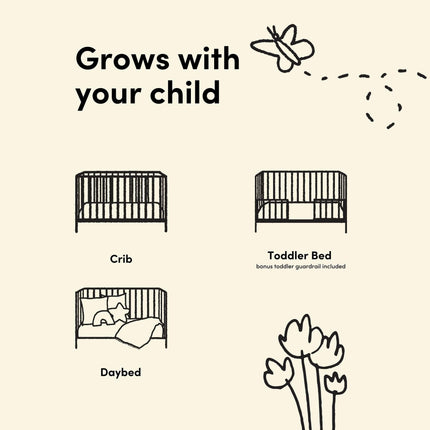 Storkcraft® Sicily® Deluxe 3-in-1 Convertible Crib with Bonus Toddler Guardrail