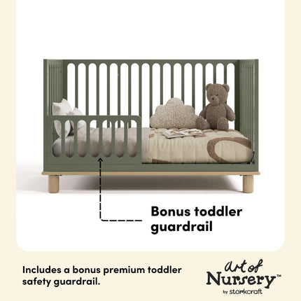 Storkcraft® Sicily® Deluxe 3-in-1 Convertible Crib with Bonus Toddler Guardrail