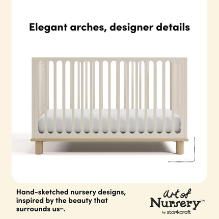Storkcraft® Sicily® Deluxe 3-in-1 Convertible Crib with Bonus Toddler Guardrail