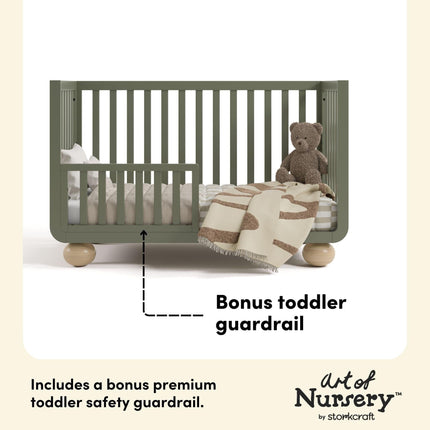 Storkcraft® Amalfi™ Deluxe 5-in-1 Convertible Crib with Bonus Toddler Guardrail