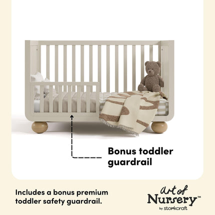 Storkcraft® Amalfi™ Deluxe 5-in-1 Convertible Crib with Bonus Toddler Guardrail