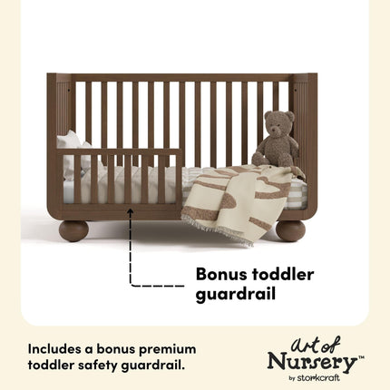 Storkcraft® Amalfi™ Deluxe 5-in-1 Convertible Crib with Bonus Toddler Guardrail