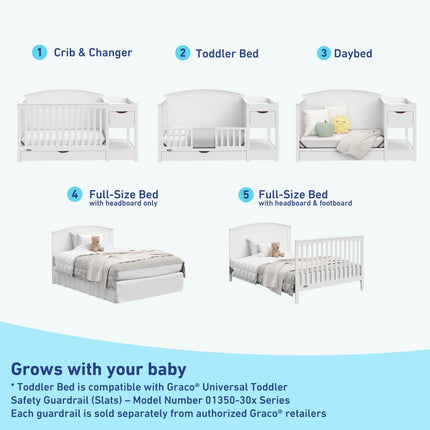 Graco® Bellwood® 5-in-1 Convertible Crib and Changer