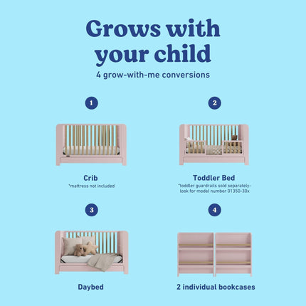 Graco® Read-with-Me® 4-in-1 Convertible Bookshelf Crib with Drawer