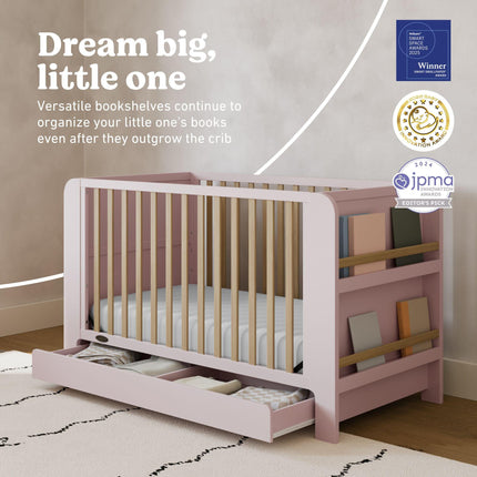Graco® Read-with-Me® 4-in-1 Convertible Bookshelf Crib with Drawer