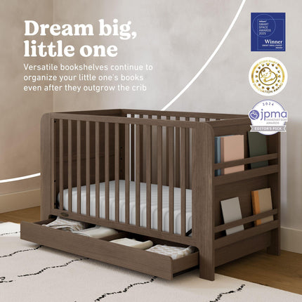 Graco® Read-with-Me® 4-in-1 Convertible Bookshelf Crib with Drawer