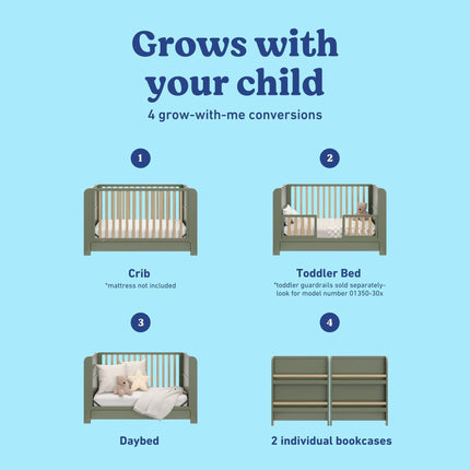 Graco® Read-with-Me® 4-in-1 Convertible Bookshelf Crib with Drawer