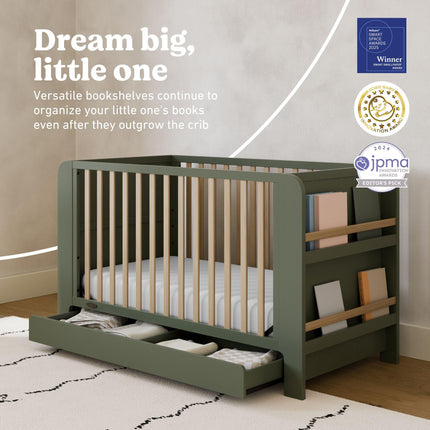 Graco® Read-with-Me® 4-in-1 Convertible Bookshelf Crib with Drawer