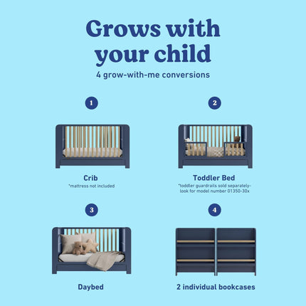 Graco® Read-with-Me® 4-in-1 Convertible Bookshelf Crib with Drawer