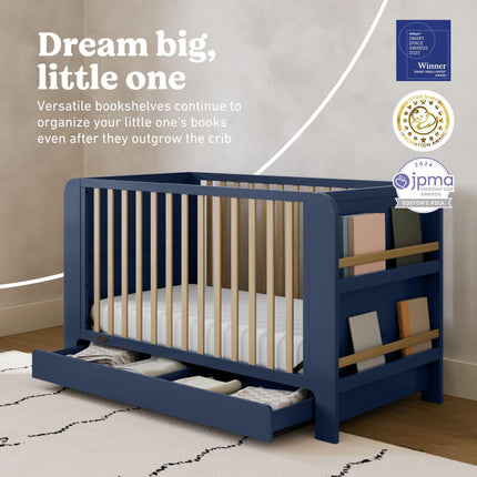 Graco® Read-with-Me® 4-in-1 Convertible Bookshelf Crib with Drawer