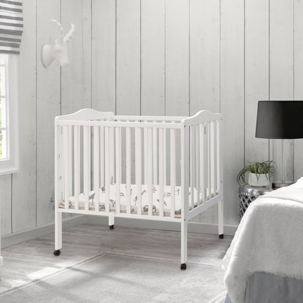 Folding Portable Mini Baby Crib with 1.5-inch Mattress