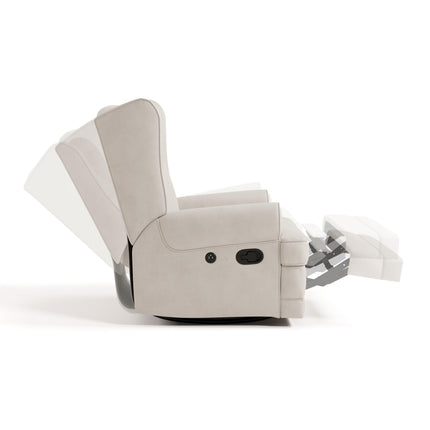 Storkcraft® Serenity Wingback Upholstered Recliner Glider