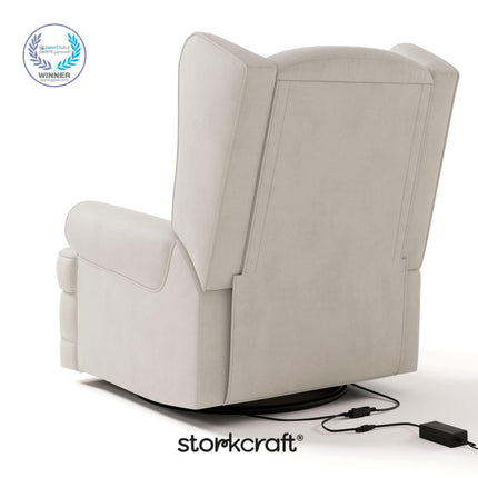 Storkcraft® Serenity Wingback Upholstered Recliner Glider
