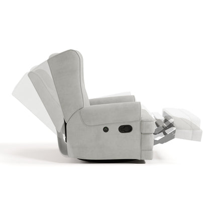 Storkcraft® Serenity Wingback Upholstered Recliner Glider