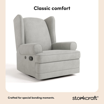 Storkcraft® Serenity Wingback Upholstered Recliner Glider