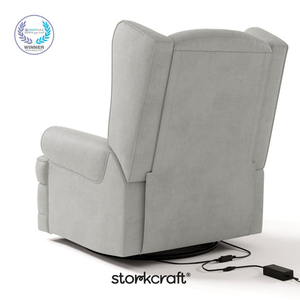 Storkcraft® Serenity Wingback Upholstered Recliner Glider