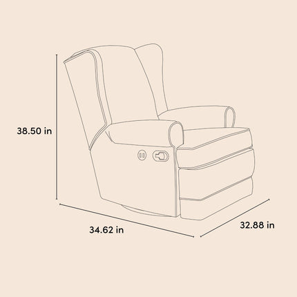 Storkcraft® Serenity Wingback Upholstered Recliner Glider