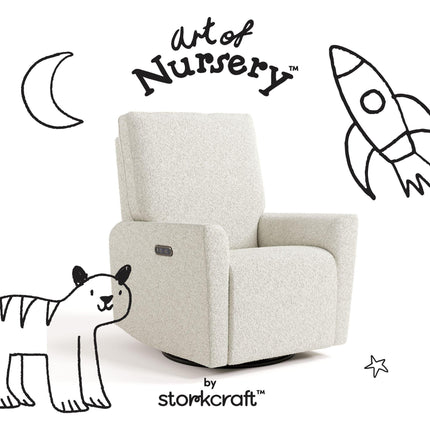 Storkcraft® Santorini® Deluxe Power Recliner Swivel Glider