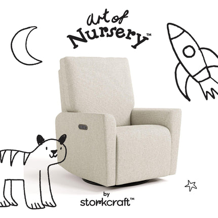 Storkcraft® Santorini® Deluxe Power Recliner Swivel Glider