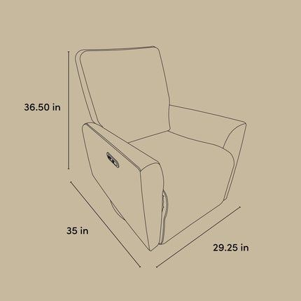 Storkcraft® Santorini® Deluxe Power Recliner Swivel Glider