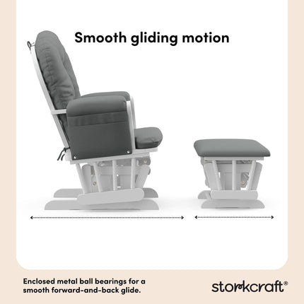 Storkcraft® Premium Hoop® Glider & Ottoman