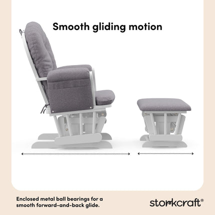 Storkcraft® Premium Hoop® Glider & Ottoman