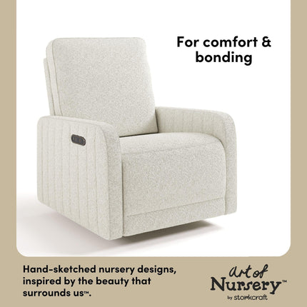 Storkcraft® Kyoto Deluxe Extra-Wide Nursery Power Recliner Swivel Glider