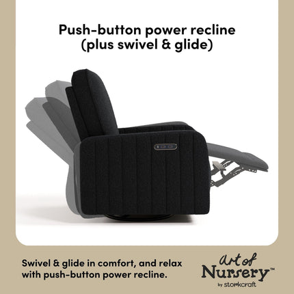 Storkcraft® Kyoto Deluxe Extra-Wide Nursery Power Recliner Swivel Glider