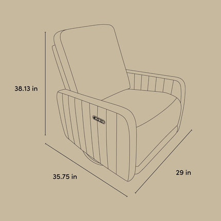 Storkcraft® Kyoto Deluxe Nursery Power Recliner Swivel Glider