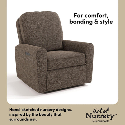 Storkcraft® Amalfi™ Deluxe Power Recliner Swivel Glider