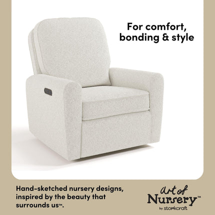 Storkcraft® Amalfi™ Deluxe Power Recliner Swivel Glider