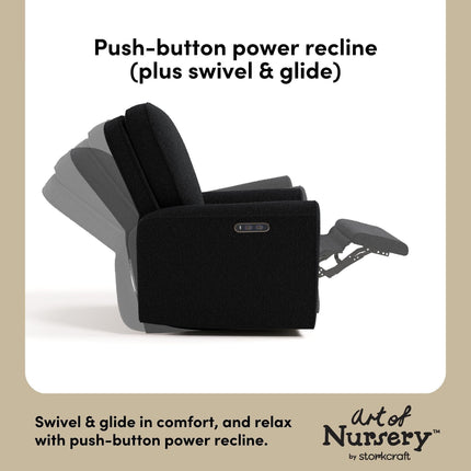 Storkcraft® Amalfi™ Deluxe Power Recliner Swivel Glider