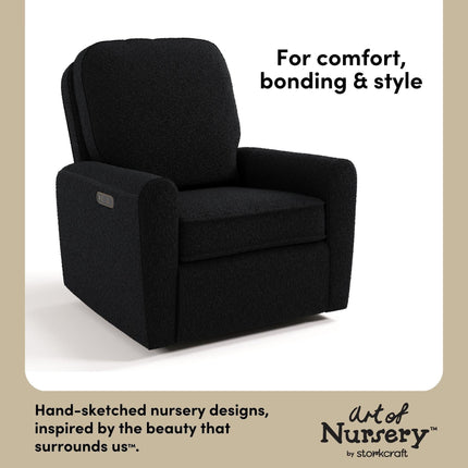 Storkcraft® Amalfi™ Deluxe Power Recliner Swivel Glider