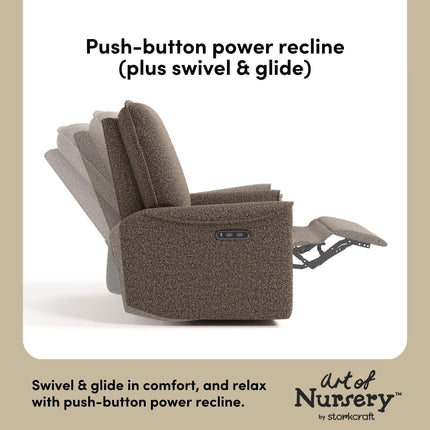 Storkcraft® Santos™ Deluxe Nursery Power Recliner Swivel Glider