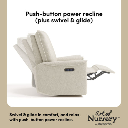 Storkcraft® Santos™ Deluxe Nursery Power Recliner Swivel Glider