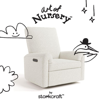 Storkcraft® Sorrento Deluxe Power Recliner Swivel Glider