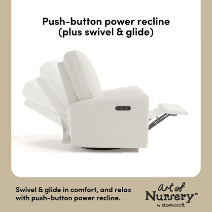 Storkcraft® Sorrento Deluxe Power Recliner Swivel Glider