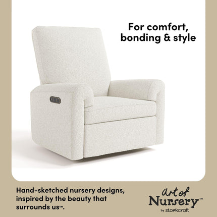 Storkcraft® Sorrento Deluxe Power Recliner Swivel Glider