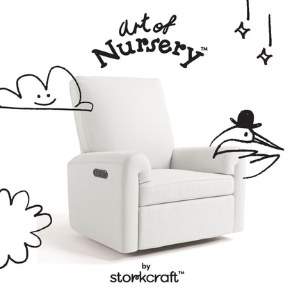 Storkcraft® Sorrento Deluxe Power Recliner Swivel Glider