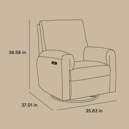 Storkcraft® Santos™ Deluxe Nursery Power Recliner Swivel Glider