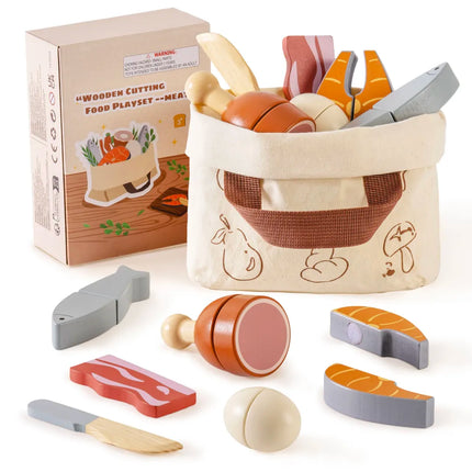Wooden Childs Play Food Set - Meat