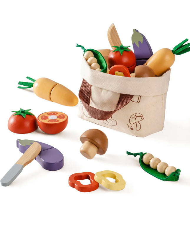 Wooden Childs Play Food Set - Vegetables