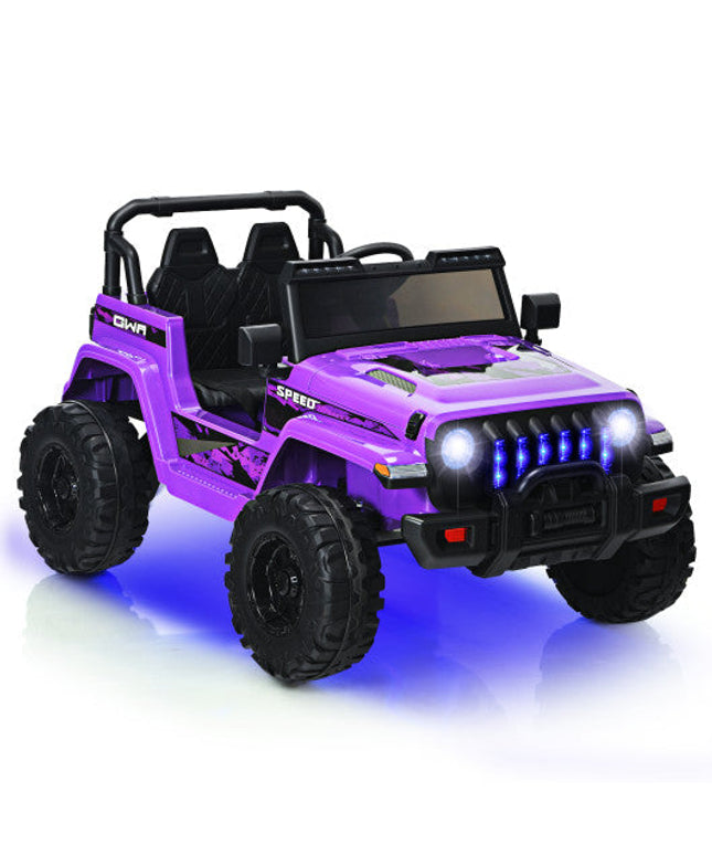 12V Kids Ride-on Jeep Car With 2.4 G Remote Control-Purple