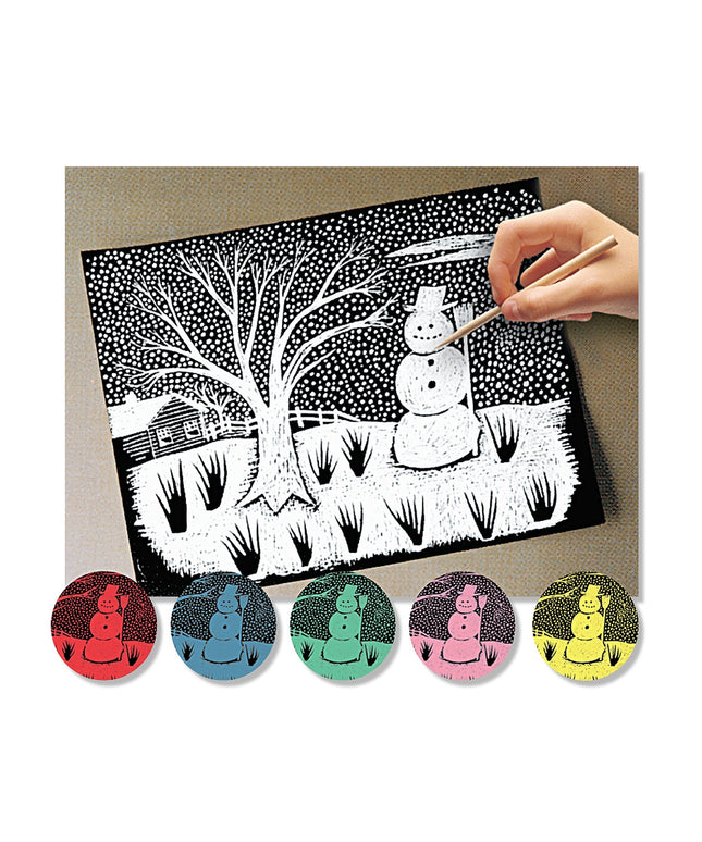 Scratch Art Paper - Solid Color Assortment (60 sheets)