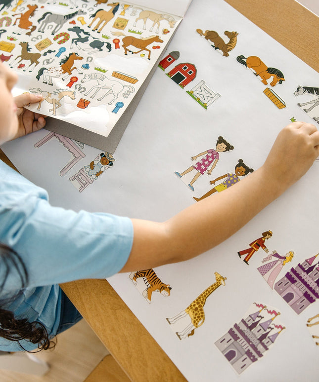 Princess, Fairy, Animals & More Coloring and Sticker Pad Bundle