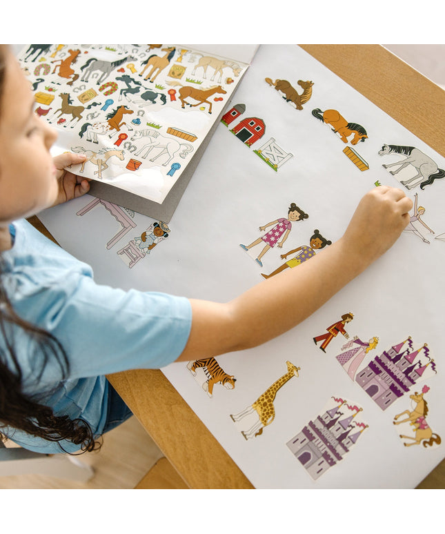 Princess, Fairy, Animals & More Coloring and Sticker Pad Bundle
