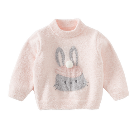 Toddler Girls/Boys Playful Delicate Jacquard Chenille Sweater Tops