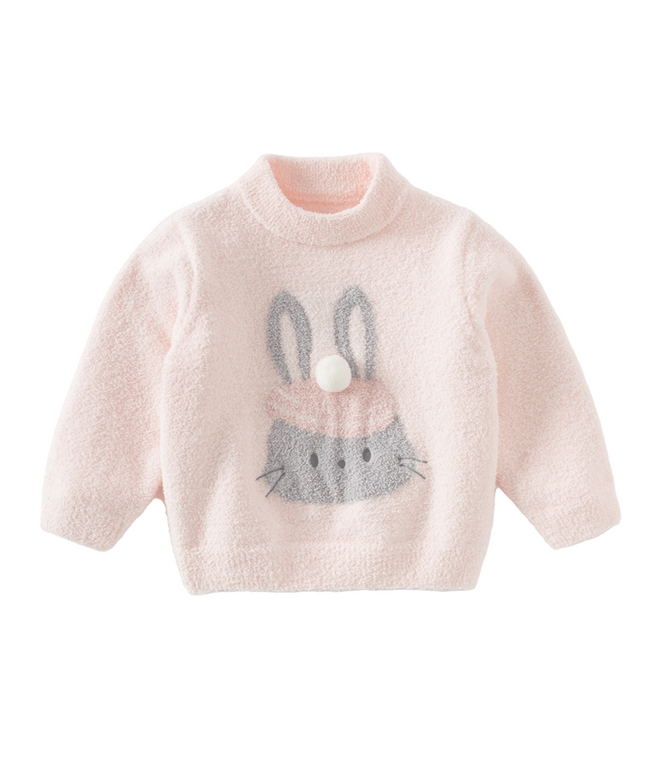 Toddler Girls/Boys Playful Delicate Jacquard Chenille Sweater Tops