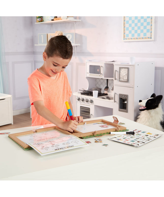 Natural Play: Play, Draw, Create Reusable Drawing & Magnet Kit – Farm